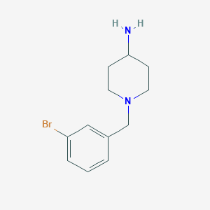 molecular formula C12H17BrN2 B3074007 1-[(3-溴苯基)甲基]哌啶-4-胺 CAS No. 1018617-44-1