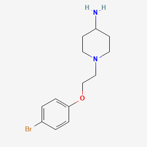 molecular formula C13H19BrN2O B3074015 1-[2-(4-溴苯氧基)乙基]哌啶-4-胺 CAS No. 1018618-89-7