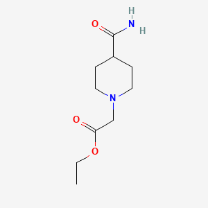 molecular formula C10H18N2O3 B3074019 乙酸[4-(氨基羰基)-1-哌啶基]乙酯 CAS No. 1018621-58-3