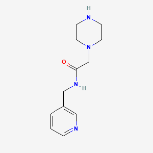molecular formula C12H18N4O B3074026 2-(piperazin-1-yl)-N-(pyridin-3-ylmethyl)acetamide CAS No. 1018632-91-1