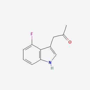 molecular formula C11H10FNO B3074027 1-(4-fluoro-1H-indol-3-yl)propan-2-one CAS No. 1018637-40-5