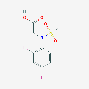 molecular formula C9H9F2NO4S B3074035 N-(2,4-difluorophenyl)-N-(methylsulfonyl)glycine CAS No. 1018639-78-5