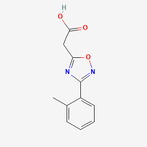 molecular formula C11H10N2O3 B3074040 2-[3-(2-Methylphenyl)-1,2,4-oxadiazol-5-yl]acetic acid CAS No. 1018655-54-3