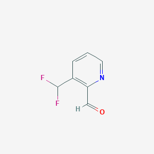 molecular formula C7H5F2NO B3074062 3-(二氟甲基)吡啶-2-甲醛 CAS No. 1018678-51-7