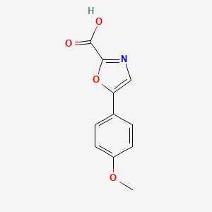 molecular formula C11H9NO4 B3074096 5-(4-Methoxyphenyl)oxazole-2-carboxylic acid CAS No. 1019-93-8