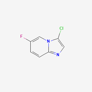molecular formula C7H4ClFN2 B3074108 3-Chloro-6-fluoroimidazo[1,2-a]pyridine CAS No. 1019026-23-3