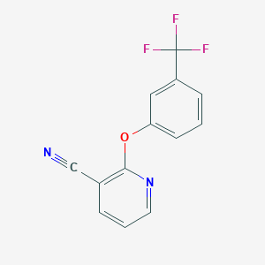 molecular formula C13H7F3N2O B3074129 2-[3-(Trifluoromethyl)phenoxy]pyridine-3-carbonitrile CAS No. 1019119-96-0