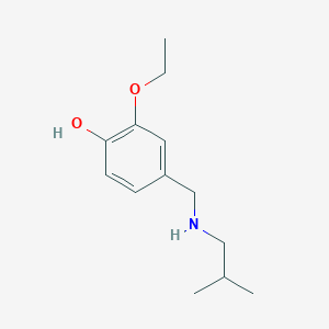 molecular formula C13H21NO2 B3074187 2-Ethoxy-4-{[(2-methylpropyl)amino]methyl}phenol CAS No. 1019480-59-1