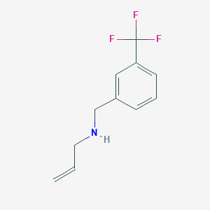 molecular formula C11H12F3N B3074192 (Prop-2-en-1-yl)({[3-(trifluoromethyl)phenyl]methyl})amine CAS No. 1019484-11-7