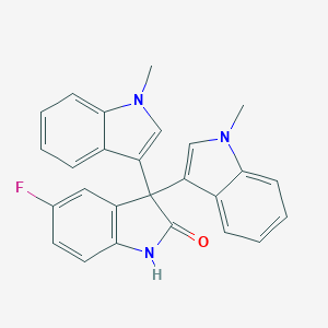 molecular formula C26H20FN3O B307421 5-fluoro-3,3-bis(1-methyl-1H-indol-3-yl)-1,3-dihydro-2H-indol-2-one 