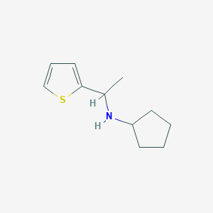 molecular formula C11H17NS B3074257 N-(1-thien-2-ylethyl)cyclopentanamine CAS No. 1019532-48-9