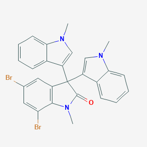 molecular formula C27H21Br2N3O B307428 5,7-dibromo-3,3-bis(1-methyl-1H-indol-3-yl)-1-methyl-1,3-dihydro-2H-indol-2-one 