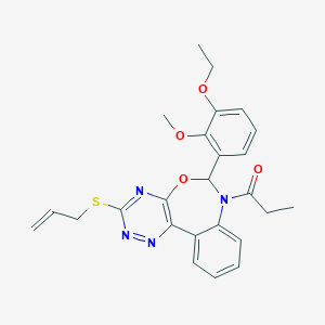 3-(Allylsulfanyl)-6-(3-ethoxy-2-methoxyphenyl)-7-propionyl-6,7-dihydro[1,2,4]triazino[5,6-d][3,1]benzoxazepine