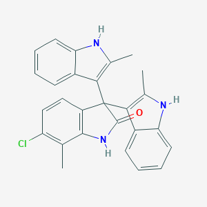 molecular formula C27H22ClN3O B307433 3,3-bis(2-methyl-1H-indol-3-yl)-6-chloro-7-methyl-1,3-dihydro-2H-indol-2-one 