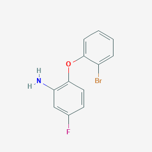 molecular formula C12H9BrFNO B3074339 2-(2-溴苯氧基)-5-氟苯胺 CAS No. 1019583-99-3