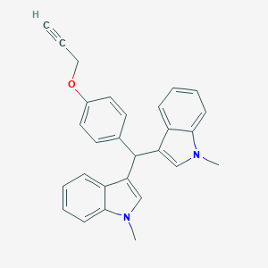 molecular formula C28H24N2O B307434 1-methyl-3-{(1-methyl-1H-indol-3-yl)[4-(2-propynyloxy)phenyl]methyl}-1H-indole 