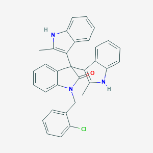 molecular formula C33H26ClN3O B307438 1-(2-chlorobenzyl)-3,3-bis(2-methyl-1H-indol-3-yl)-1,3-dihydro-2H-indol-2-one 