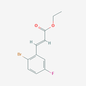 molecular formula C11H10BrFO2 B3074426 ethyl (2E)-3-(2-bromo-5-fluorophenyl)prop-2-enoate CAS No. 1019852-40-4