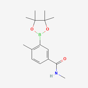 molecular formula C15H22BNO3 B3074445 N,4-dimethyl-3-(4,4,5,5-tetramethyl-1,3,2-dioxaborolan-2-yl)benzamide CAS No. 1019918-76-3
