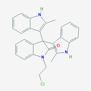 molecular formula C28H24ClN3O B307445 1-(2-chloroethyl)-3,3-bis(2-methyl-1H-indol-3-yl)-1,3-dihydro-2H-indol-2-one 