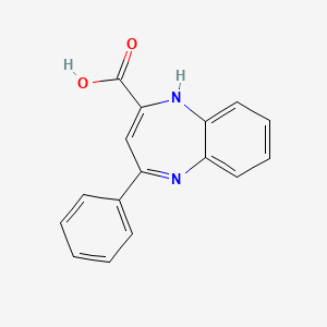 molecular formula C16H12N2O2 B3074482 2-phenyl-1H-1,5-benzodiazepine-4-carboxylic acid CAS No. 1020249-95-9