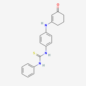 molecular formula C19H19N3OS B3074484 1-[4-[(3-Oxocyclohexen-1-yl)amino]phenyl]-3-phenylthiourea CAS No. 1020252-07-6