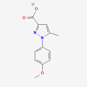 molecular formula C12H12N2O3 B3074544 1-(4-methoxyphenyl)-5-methyl-1H-pyrazole-3-carboxylic acid CAS No. 1020724-35-9