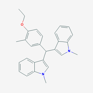 molecular formula C28H28N2O B307456 4-[bis(1-methyl-1H-indol-3-yl)methyl]-2-methylphenyl ethyl ether 