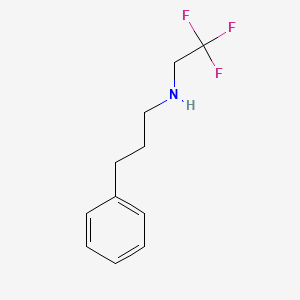 molecular formula C11H14F3N B3074567 3-phenyl-N-(2,2,2-trifluoroethyl)propan-1-amine CAS No. 1020933-11-2