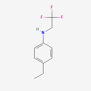 molecular formula C10H12F3N B3074581 4-ethyl-N-(2,2,2-trifluoroethyl)aniline CAS No. 1020987-09-0