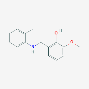 molecular formula C15H17NO2 B3074582 2-Methoxy-6-{[(2-methylphenyl)amino]methyl}phenol CAS No. 1020989-53-0