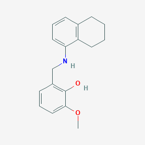 molecular formula C18H21NO2 B3074594 2-Methoxy-6-[(5,6,7,8-tetrahydronaphthalen-1-ylamino)methyl]phenol CAS No. 1021028-23-8