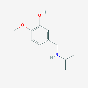 molecular formula C11H17NO2 B3074643 2-甲氧基-5-[(丙-2-基)氨基甲基]苯酚 CAS No. 1021121-20-9