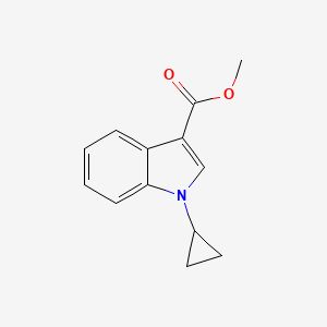 molecular formula C13H13NO2 B3074655 methyl 1-cyclopropyl-1H-indole-3-carboxylate CAS No. 1021154-59-5
