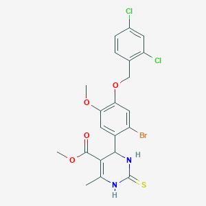 Methyl 4-{2-bromo-4-[(2,4-dichlorobenzyl)oxy]-5-methoxyphenyl}-6-methyl-2-thioxo-1,2,3,4-tetrahydro-5-pyrimidinecarboxylate