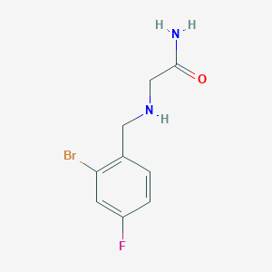 molecular formula C9H10BrFN2O B3074669 2-((2-Bromo-4-fluorobenzyl)amino)acetamide CAS No. 1021242-67-0