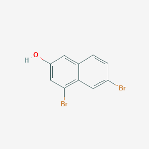 molecular formula C10H6Br2O B3074702 4,6-Dibromonaphthalen-2-ol CAS No. 102153-54-8