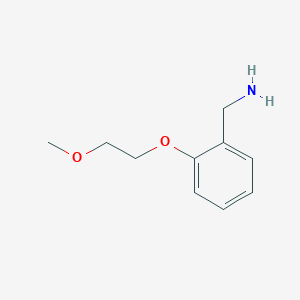 molecular formula C10H15NO2 B3074716 [2-(2-Methoxyethoxy)phenyl]methanamine CAS No. 102197-21-7