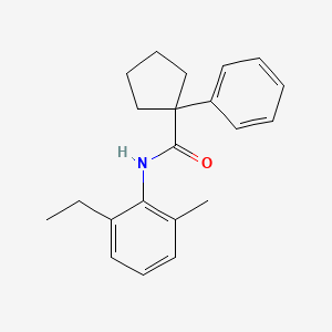 molecular formula C21H25NO B3074735 N-(2-ethyl-6-methylphenyl)-1-phenylcyclopentane-1-carboxamide CAS No. 1022394-34-8