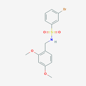 molecular formula C15H16BrNO4S B3074737 3-bromo-N-(2,4-dimethoxybenzyl)benzenesulfonamide CAS No. 1022495-20-0