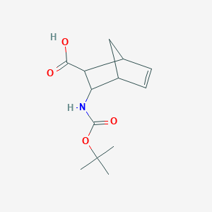 molecular formula C13H19NO4 B3074760 3-[(Tert-butoxycarbonyl)amino]bicyclo[2.2.1]hept-5-ene-2-carboxylic acid CAS No. 1022961-49-4