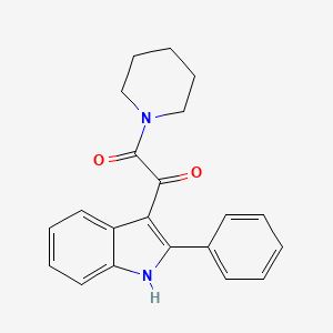 molecular formula C21H20N2O2 B3074774 1-(2-phenyl-1H-indol-3-yl)-2-piperidino-1,2-ethanedione CAS No. 102318-27-4