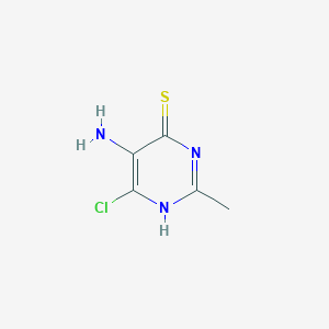 molecular formula C5H6ClN3S B3074825 5-Amino-6-chloro-2-methylpyrimidine-4-thiol CAS No. 1023758-31-7
