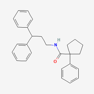 molecular formula C27H29NO B3074833 N-(3,3-diphenylpropyl)-1-phenylcyclopentane-1-carboxamide CAS No. 1023845-28-4