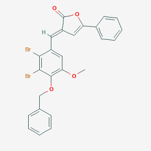 molecular formula C25H18Br2O4 B307484 3-[4-(benzyloxy)-2,3-dibromo-5-methoxybenzylidene]-5-phenyl-2(3H)-furanone 