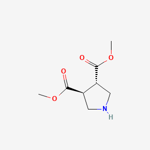molecular formula C8H13NO4 B3074847 (3S,4S)-Dimethyl pyrrolidine-3,4-dicarboxylate CAS No. 102389-88-8