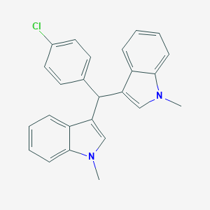 molecular formula C25H21ClN2 B307485 3,3'-(4-Chlorobenzylidene)bis(1-methyl-1H-indole) 