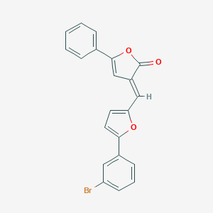 molecular formula C21H13BrO3 B307488 3-{[5-(3-bromophenyl)-2-furyl]methylene}-5-phenylfuran-2(3H)-one 