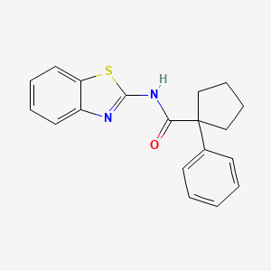 molecular formula C19H18N2OS B3074905 N-(1,3-benzothiazol-2-yl)-1-phenylcyclopentane-1-carboxamide CAS No. 1024278-14-5