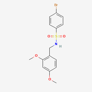 molecular formula C15H16BrNO4S B3074909 4-bromo-N-(2,4-dimethoxybenzyl)benzenesulfonamide CAS No. 1024301-26-5